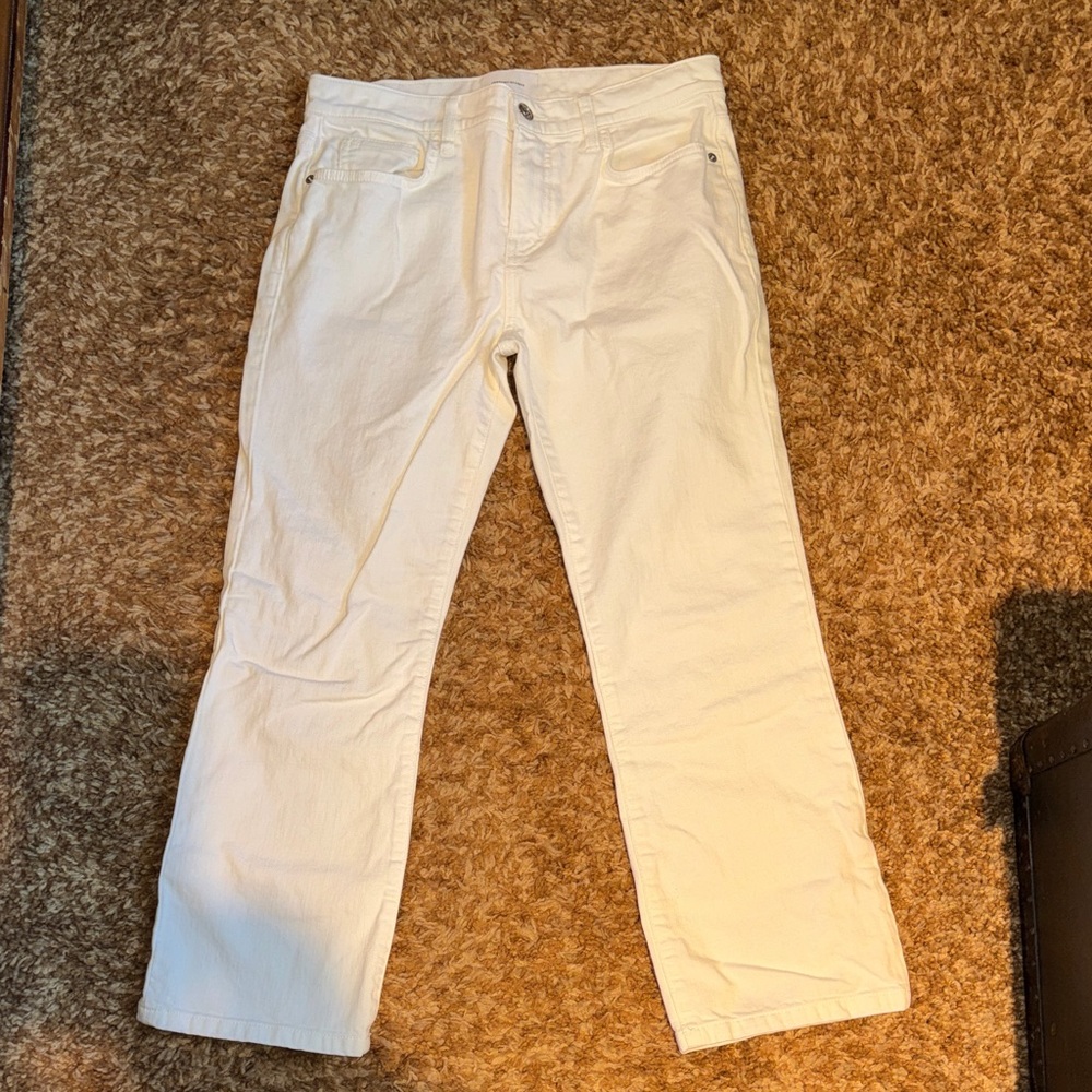Current/Elliott White Ankle & Cropped Jeans